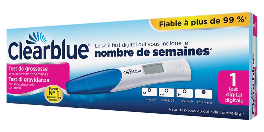 Test de grossesse Clearblue avec Indicateur de Semaines